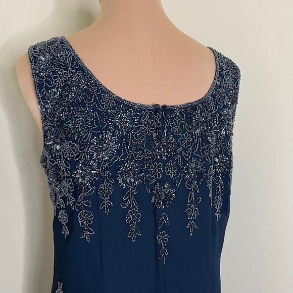 J Kara Evening Gown w Jacket 10/12 Mother Of The Bride Special Occasion Beaded - Picture 7 of 11